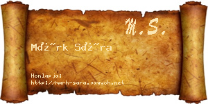 Márk Sára névjegykártya