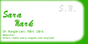 sara mark business card