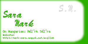 sara mark business card